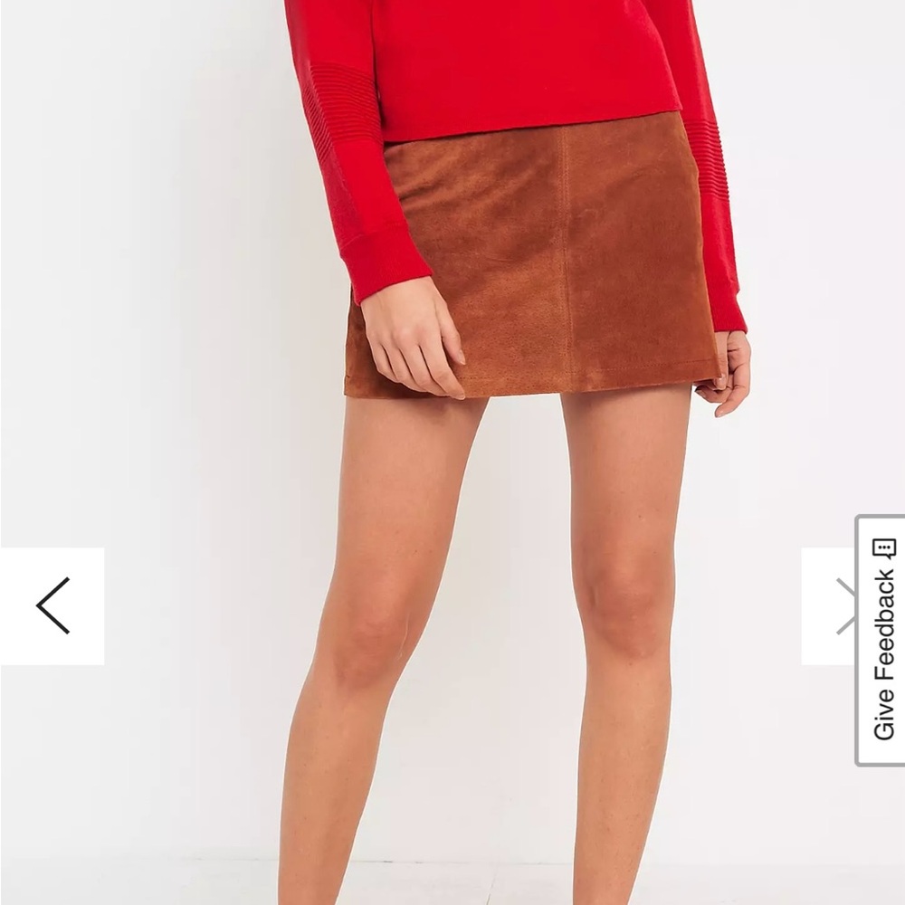 Urban Outfitters Cansa Brown Suede Mini Skirt
